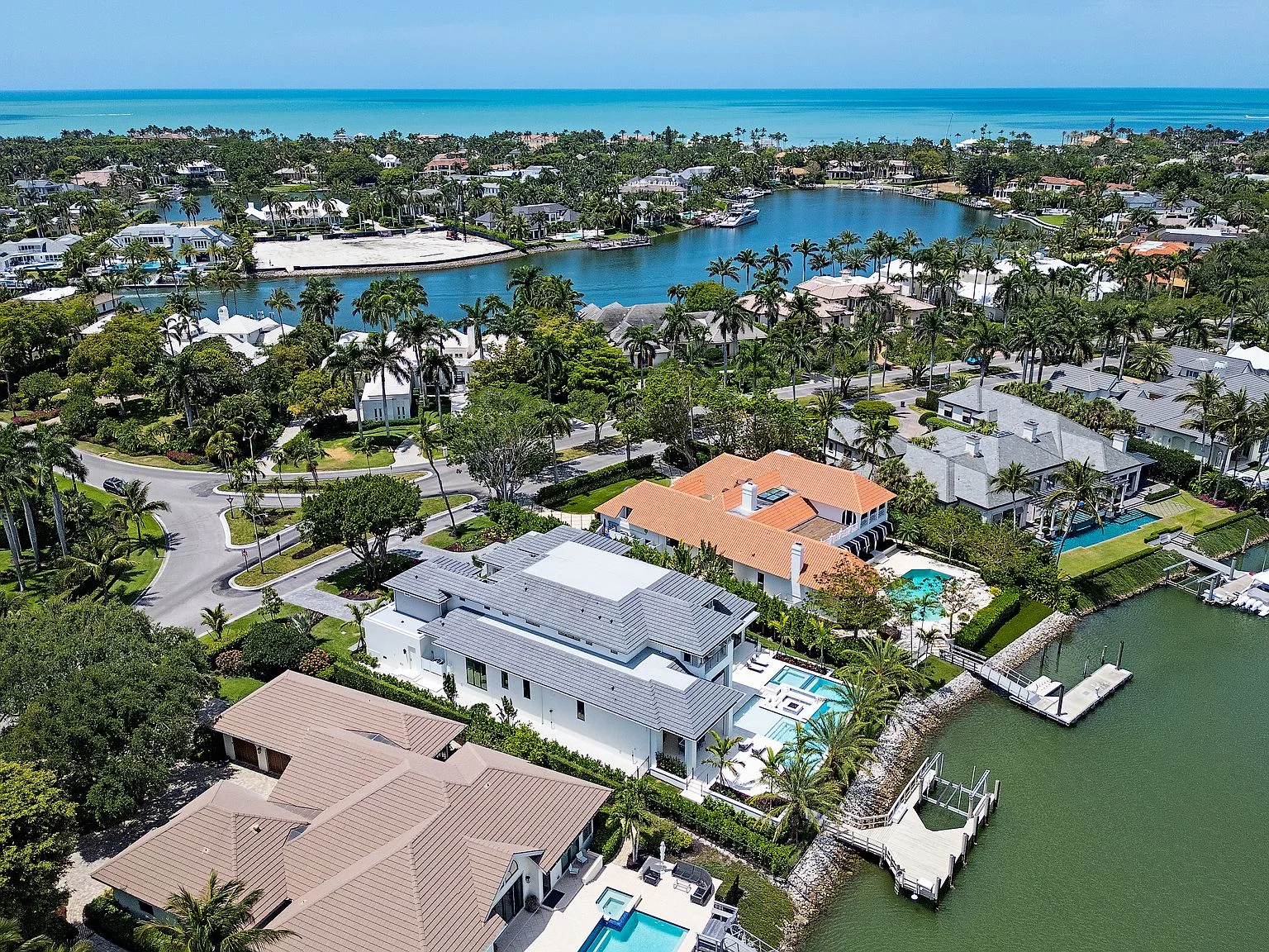 Aerial view of 2999 Rum Row, Treasure Cove and Port Royal